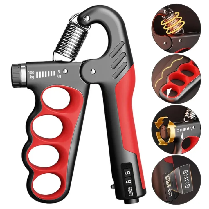 MTJ Professional Adjustable Hand Gripper & Wrist Expander – 5-100Kg ...