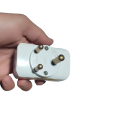 15A 3 Pin Multi Plug Power Plug Adapter Type M Plug Socket With Safety Shutter Plug For High Voltage Plug Load And Safety Electrical Uses Strong Safe And Durable Highly Efficient Reliable Plug AC Plug For AC White. 
