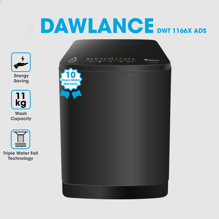 Dawlance 11 KG Full Automatic Washing  Machine  DWT-1166 X ADS+, Top Load , Buzzer Bell, 10 Different Water Lelvel , 10 Years Warranty