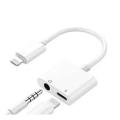 Lightning Adapter & Splitter 2 in 1 Aux Headphone Jack Audio & Charge Cable. 