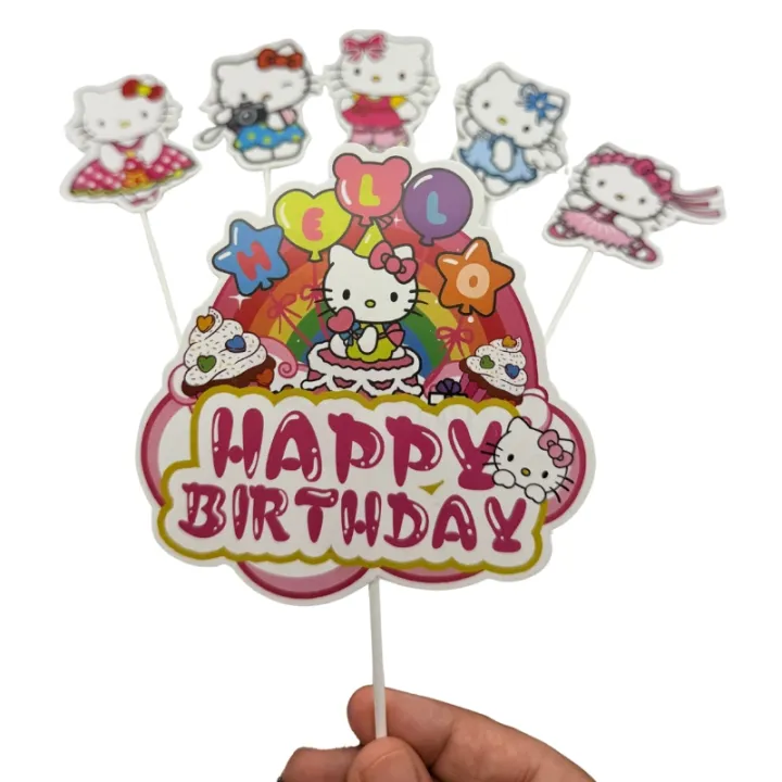 Hello%20Kitty%20Cake%20Toppers%20Set%20-%20Hello%20Kitty%20Themed%20Party%20-%20Pink%20-%20Girls%20-%20Pack%20Of%206%20-%20Image%203