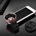 37mm 0.45X Super Wide-Angle Mobile Phone Lens, Super Macro Camera Lens 1PCS Magnifying Glass, General Outdoor Travel Use-rose golden. 