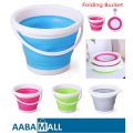 Foldable Silicone Collapsible Outdoor Fishing Pot Durable Camping Bucket 10Liters - AABA MALL. 