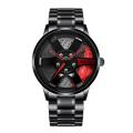 【ETOP】Waterproof Sport Rim Hub Wheel Wristwatch Car Quartz Men's Watches Man Watch original Red Green Watch Motorcycle watch. 