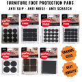 Furniture Pads, Thick Non-Slip Pad Foot Cover Self-Furniture Gripper - Stops Slide - Adhesive Pads – Protectors. 