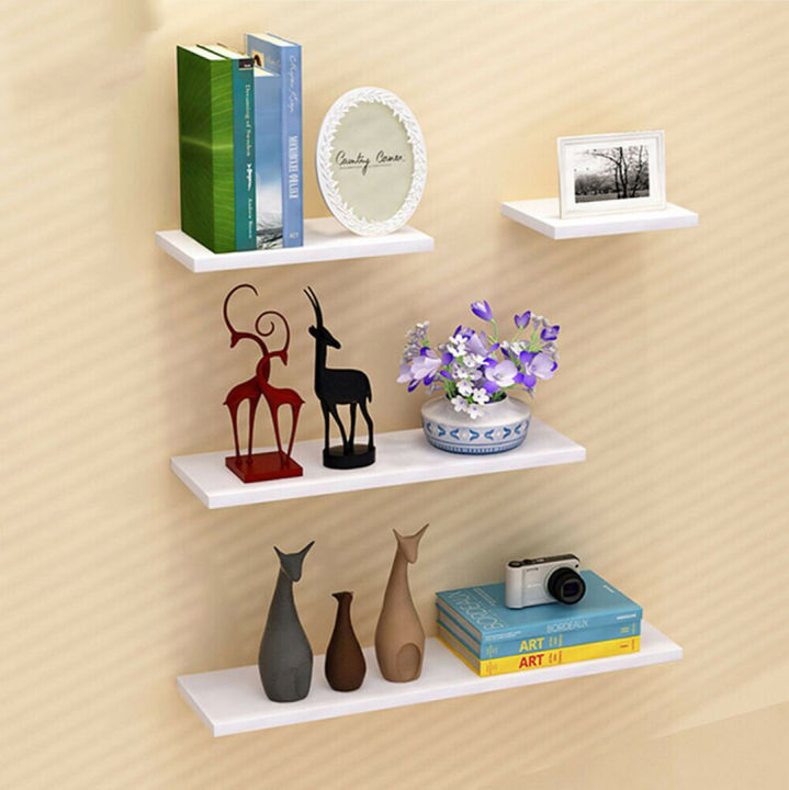 New Set of 4 Flat fabolous Wall Mounted Book Shelf, wooden shelves, Storage Shelves