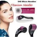 Derma Roller for Skin Therapy Derma Roller 0.5mm With 540 titanium micro needles Unisex | Anti-Aging, Anti- Allergic and Hair Growth Rolling System | Derma Roller for Wrinkles, Acne Scar Removal derma rolar. 