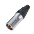 Original Neutrik NC3FXX/NC3MXX-HE 3pole gold-plated XLR male/female plug Velour chromium plating Extratemperature resistant. 