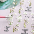 White Tulip Magnolia Flowers 5D Nail Stickers Embossed Flora Self-adhesive Slider For Nail Gel Polish Summer Manicure SASTZ-5D27. 