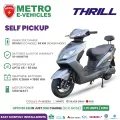 METRO THRILL Electric Scooter E-bike - White / Silver Gray / Red. 
