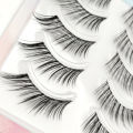 1box Of Comic Eyelash One Piece Of Hard Stem False Eyelashes Girl Group Natural Thick Eyelashes. 