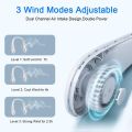 Neck Fan Portable Bladeless neck fans Portable Hanging Neck Fan Micro Cooling Strong Fan 360° Bladeless Hanging Neck Fan Rechargeable USB Mini Neck Fan for Kitchen Outdoor Travel for Summer Sports. 
