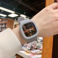 【Buy 1 Get 1 Free Fashion Vintage Square Rubber Watch Women Wristwatch Casual Fashion Unisex Watches 'HOMM. 