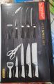 Zepter Best Quality white and Black 6 Pieces Knife Set- Stainless Steel -With Strong Non-Stick Coating -Unique Design imported quality ZP-003 And ZP-004. 