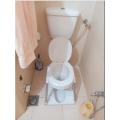 Commode Chair Non Rustable Full fiber - Quince washroom commode toilet chair. 