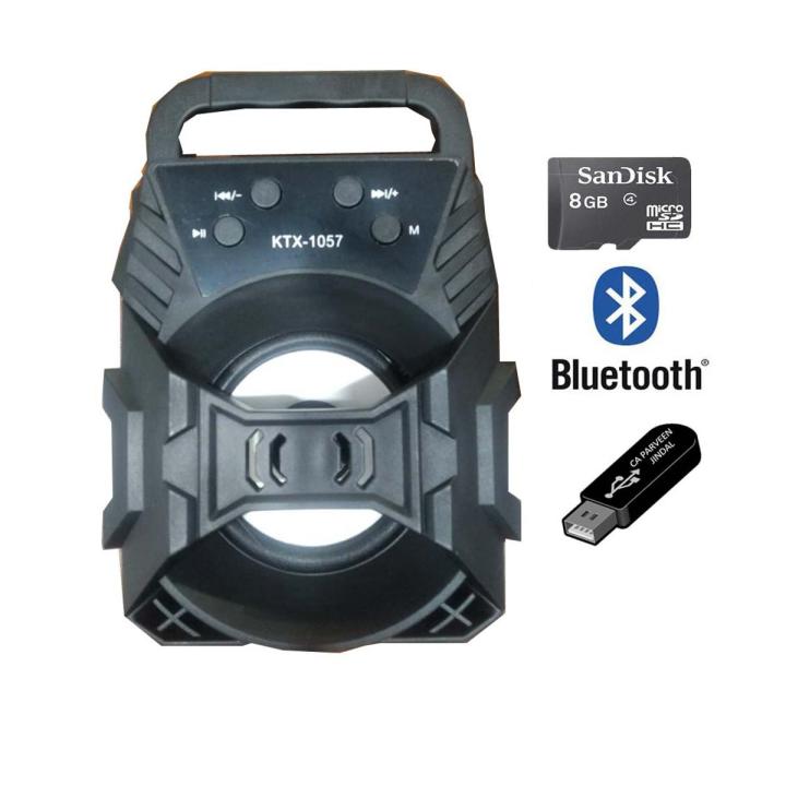 Portable Bluetooth & Rechargeable Speaker with Light + SD Card + USB ...