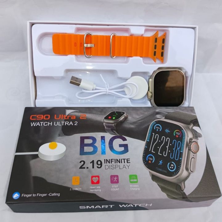 C90 Ultra 2 Smartwatch 2.19inch HD Big Screen Magnetic Wireless Charging Wacth 8 49mm Smart Watch Bluetooth Call Sleep Monitor Men Women Watch