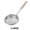 Wooden Handle Strainer For Fry Pakora Strainer Stainless Steel. 