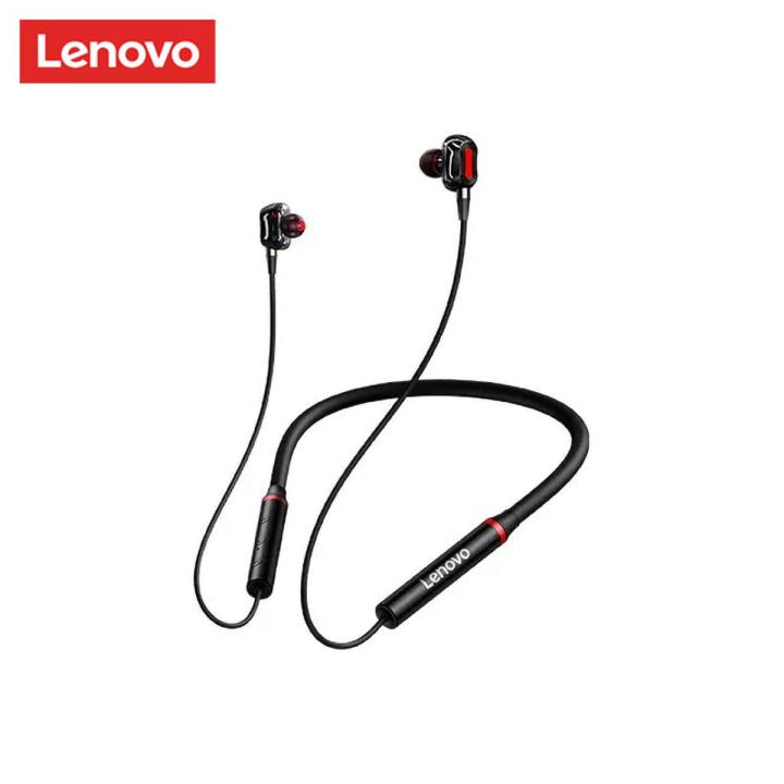 Lenovo HE05X Bluetooth Earphones Sports Headset Waterproof HIFI Sound Magnetic Neckband Headset Sports IPX5 Long Battery With Mic Bluetooth