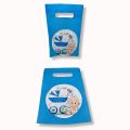 BABY BOY THEME FABRIC MATERIAL GOODY BAGS ( PACK OF 10 ) BIRTHDAY DECORATION SET. 