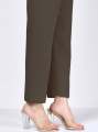Brown Straight Trouser/Pant/Capri For Girls/Ladies-Non See Through Fabric. 