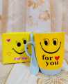 Smile Emoji Coffee Mug - Tea Cup Set with Spoon - Love For You print - Gift Box Packing - Yellow - 300ml. 