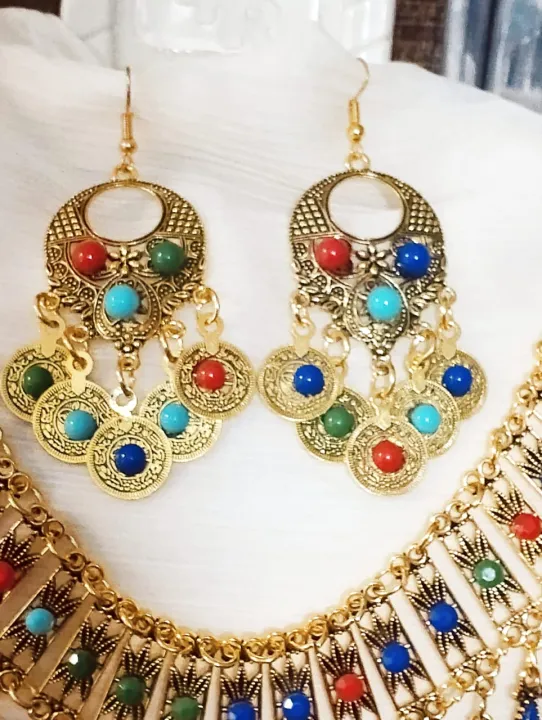 Afghani%20Jewelry%20Set%20%E2%80%93%20Colorful%20Handmade%20Gold-Plated%20Necklace,%20Earrings%20with%20or%20without%20Tikka%20for%20Women,%20Traditional%20Set%20-%20Image%209