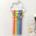 AlineYLingg Rainbow Hair Bow Holder Organizer for Girls Macrame Tassels Home Wall Hanging Hair Clip Hanger Storage Belt Kawaii Room Decor. 