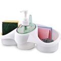 New Washing  Up Soap Dispenser with Sponge Holder Plastic For Kitchen Bathroom. 