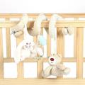 Child Bear Rabbit Spiral Wrap Around Crib Bed Bassinet Stroller Toy Plush Soft Toys. 