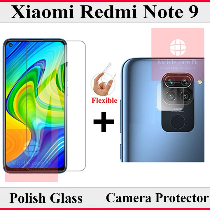 Xiaomi Redmi Note 9 Protective Combo Deal: Tempered Glass Screen Protector, Back Camera Protector