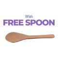 Handcrafted Wooden Bowl - With A Free Wooden Spoon | Natural Finish | Rustic Kitchen Décor | Serving Bowl for Salads, Fruits, and Snacks. 