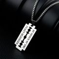 Razor Blade Necklace Movie Jewelry Peaky Blinders blade Pendants&Necklaces  Stainless Steel Necklace for Women Men Gift. 