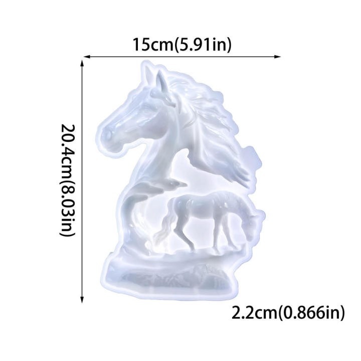 Epoxy Resin Horse Sculpture Mold Handcraft Silicone Hollow Out Horse Ornaments Mould Handmade Realistic Horse Shapes Silicone Mold for Diy Handcrafts Home Decorating Tool Horse Sculptures Making