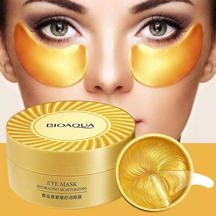 BIOAQUA 60pcs Gold Anti Wrinkle Collagen Eye Mask Eye Care - BQY94834