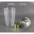 13Oz Glass Cocktail Shaker Set - Glass Shaker for Cocktails, Drink Shakers Cocktail and Cocktail Shakers Silver Easy Install Easy to Use. 