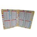 Times Tables Book for Kids Counting Colorful Book 9 inches x 7 inches Card. 