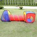 3-in-1 Kids Tunnel Play Tent House – Foldable Indoor & Outdoor Pop-Up Playhouse for Toddlers & Children. 