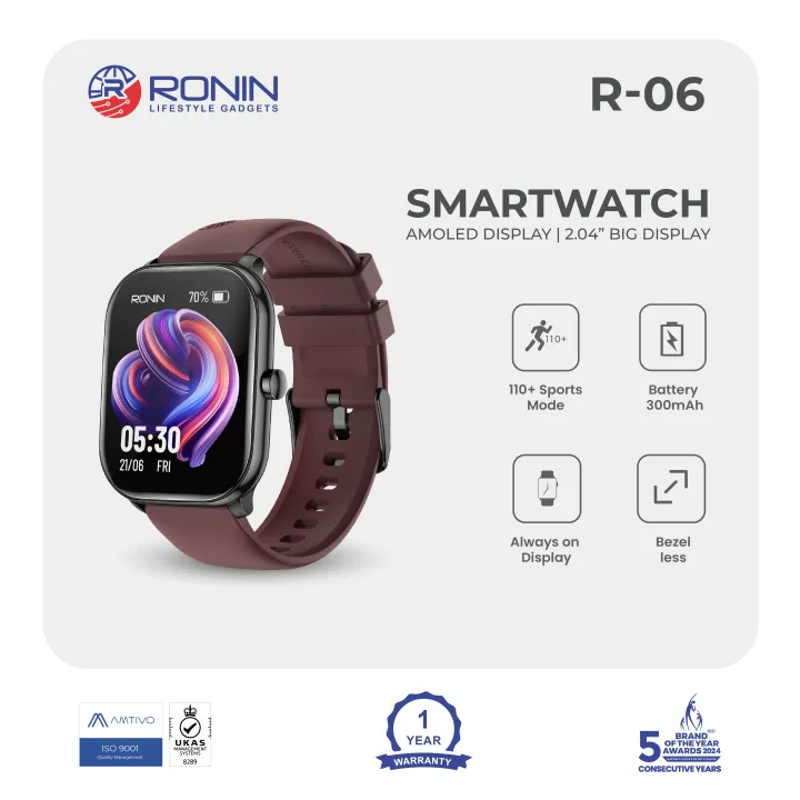 Ronin%20R-06%20Smart%20Watch,%202.04'%20AMOLED%20Display%20with%20110+%20Sports%20Modes,%205-Hour%20Battery,%20Voice%20Assistant,%20Phone%20Calling,%20Music%20Control,%20and%20Sleek%20Design,%20High-Quality%20Display%20&%20Fitness%20Tracking,%201%20FREE%20Black%20Strap%20with%20Every%20Watch%20-%20Image%204