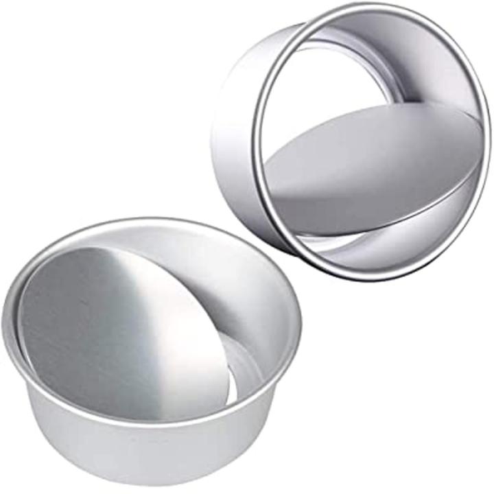 ALUMINIUM ROUND CAKE PAN LOOSE BOTTOM SIZE 7.3 X 3 Daraz.pk