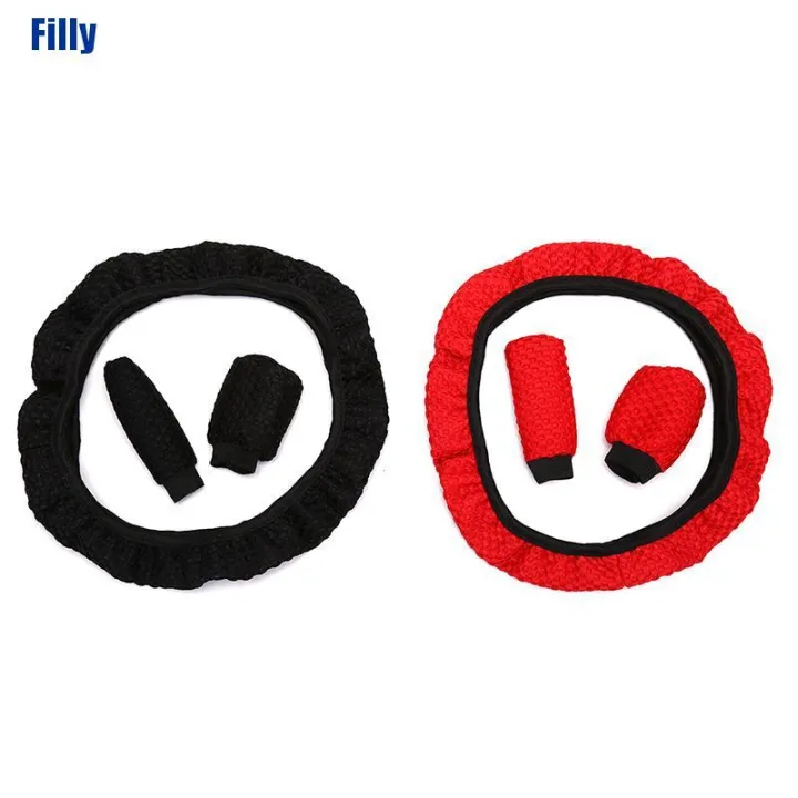 3Pcs/Sets%20Breathable%20Soft%20Car%20Steering%20Wheel%20Cover%20Hand%20Brake%20Stop%20Lever%20-%20Image%204