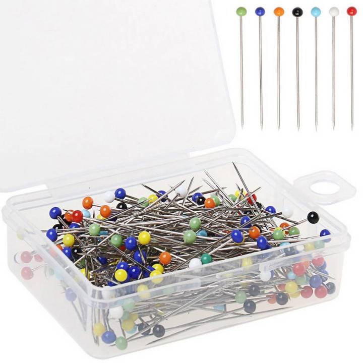 250 Pieces Sewing Pins Ball Glass Head Pins Straight Quilting Pins For Dressmaker Jewelry Decoration