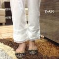 TROUSERS for Ladies-Summer Pure Breeza Cotton Paints-Trousers for Women Girls White & Black D519. 