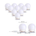 Vanity Light LED Bulbs for Makeup Mirror Stand | 10 Bulbs with 3 Light Modes. 