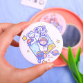 ins wind cartoon cute small mirror makeup mirror portable portable mirror female mini round mirror storage. 