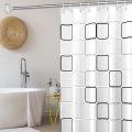 IKEA - BJÄRSEN Shower curtain, white 180 x 200 cm - Fabric Fall Curtains Waterproof Stylish Design, Bathroom Curtain,. 