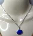 Silver Stainless Chain with Stone Locket Necklace Pendants for Girls Women Boys Men. 