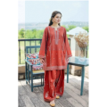 Rust Livia - 2pc - Dress for Women - Lawn - Dress for girls - Stitched Ready to wear - Shirt + Bottom - Chaudhry Arts. 