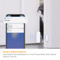 SMATRUL - Tuya/Smart life - WiFi Mini Door Sensor - Smart Door Open/Closed - Window Sensor - Detectors Trigger Device - Support Intelligent linkage - Work for Alexa/Google Home. 