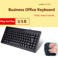 Banda K1000 Multimedia Wired Keyboard – Compact USB Waterproof Keyboard with Ergonomic Design, Arabic/English Layout, for Laptop & PC. 